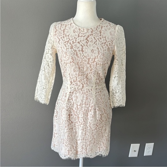 Nasty Gal Lace Overlay Dress Cream - Picture 3 of 13